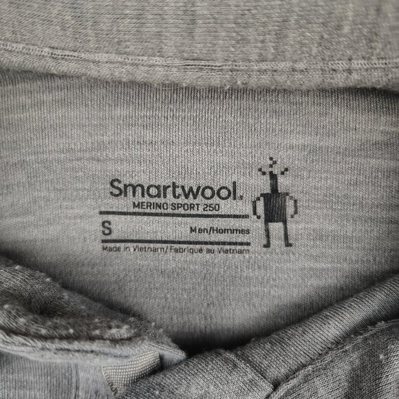 Smartwool Merino Blend Sport Shirt Mens Sz Small Gray Long Sleeve - Picture 4 of 9